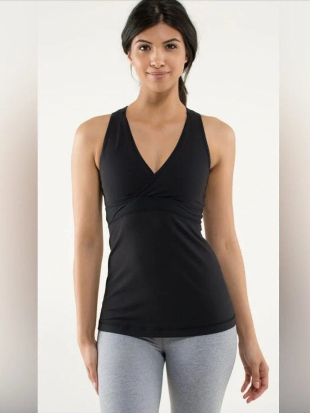 LULULEMON Deep V Mesh Racerback Tank Top Women's size 8